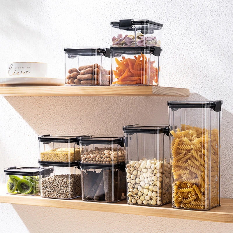 Kitchen Sealed Jar Plastic Multigrain Storage