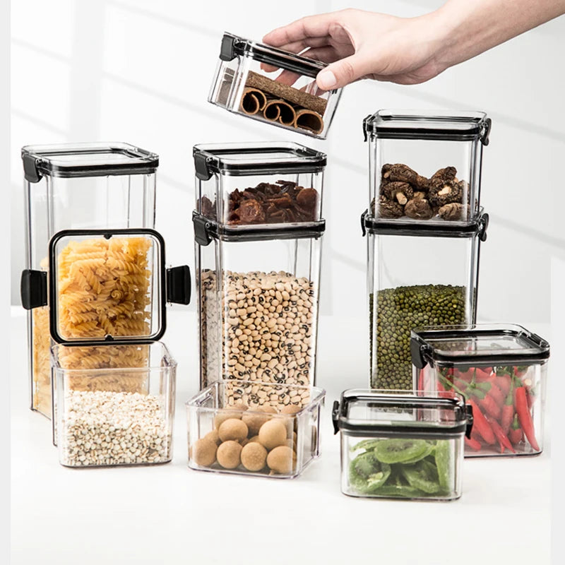 Kitchen Sealed Jar Plastic Multigrain Storage
